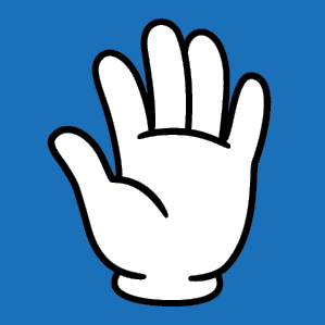 ręka niebieska papier